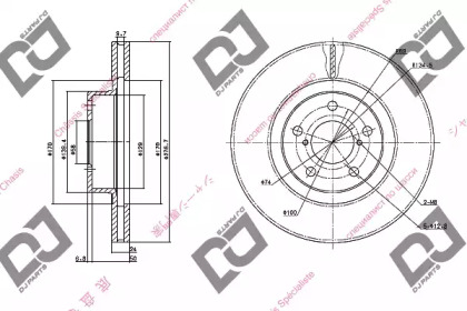 Тормозной диск DJ PARTS BD1070